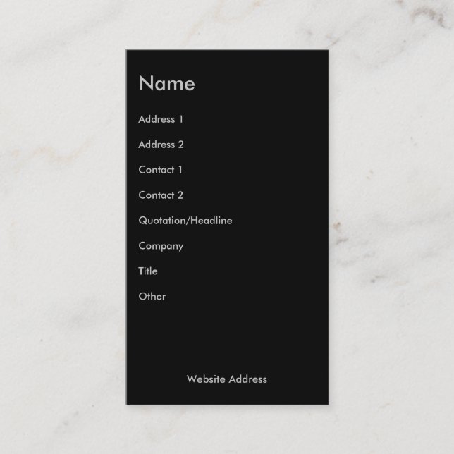 Efter mörk visitkort (Framsida)