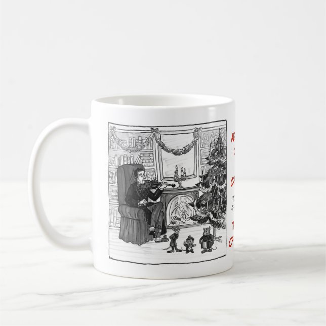 EFTER-ord serieBLÅTT & UNDERTECKNAR kaffemuggen Kaffemugg (Vänster)