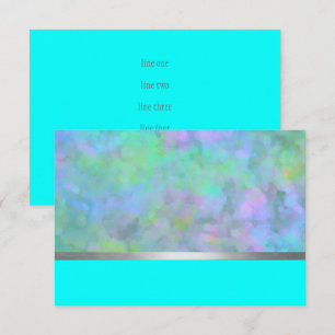 Efter Party Abstract Design i Turquise Silver Inbjudningar