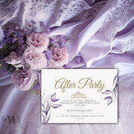 Efter Party Elegant Lila Foliage Tilläggskort
