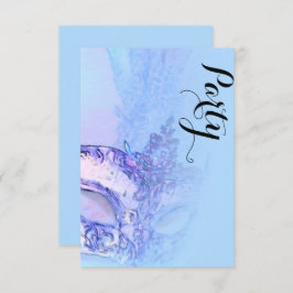 Efter Party Elegant MasqueraBlue och Lila Inbjudningar