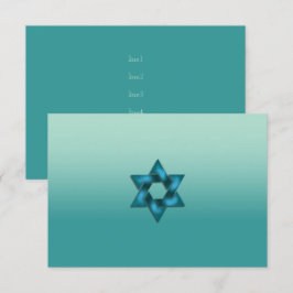 Efter Party Teal Ombre med Star Inbjudningar