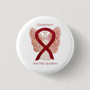 Efter Polio Syndrome Angel Awareness Ribbon Stift Knapp