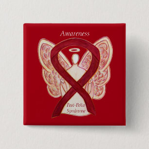 Efter Polio Syndrome Angel Awareness Ribbon Stift Knapp