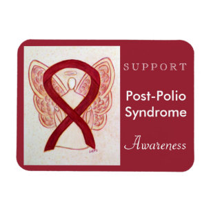 Efter polio Syndrome Awareness Ribbon Angel Magnet