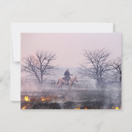 Efter Prairie Fire, Flint Backe, Kansas Vykort