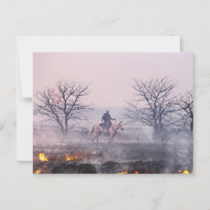 Efter Prairie Fire, Flint Backe, Kansas Vykort