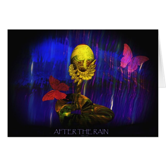 Efter regna hälsningskort (Framsidan Horizontal)