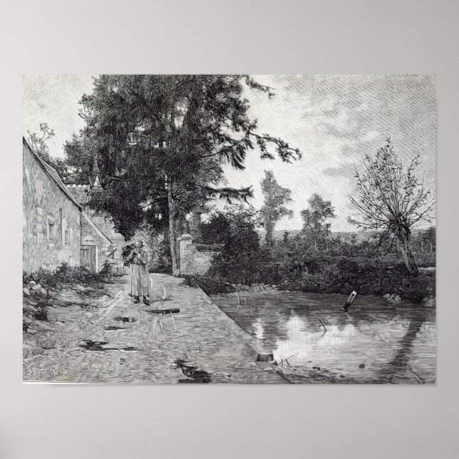 Efter regnet, från "Leisure Hour", 1888 Poster (Framsidan)