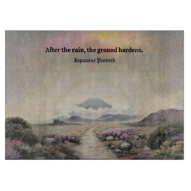 Efter regnet (japansk vattenfärgslandskapskonst) (Framsidan)