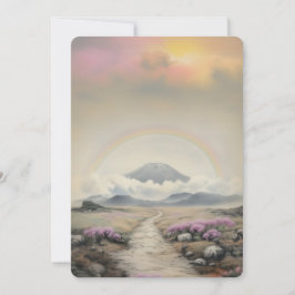 Efter regnet (japansk vattenfärgslandskapskonst) julkort