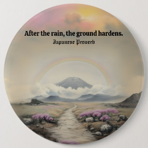 Efter regnet (japansk vattenfärgslandskapskonst) knapp
