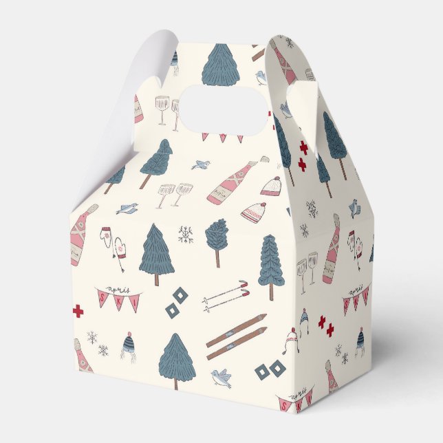 Efter skidåkningsvinter möhippa presentlådor (Framsidan Sidan)