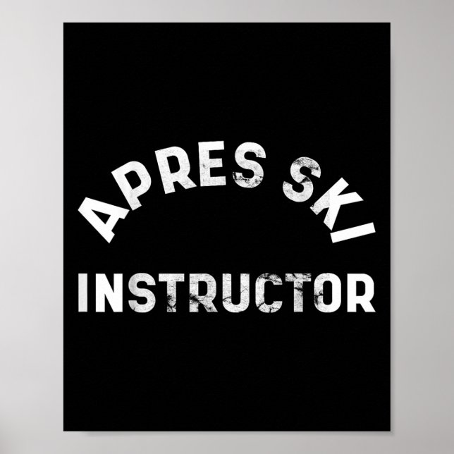 Efter skidinstruktör rolig berusad fest skidåkning poster (Framsidan)
