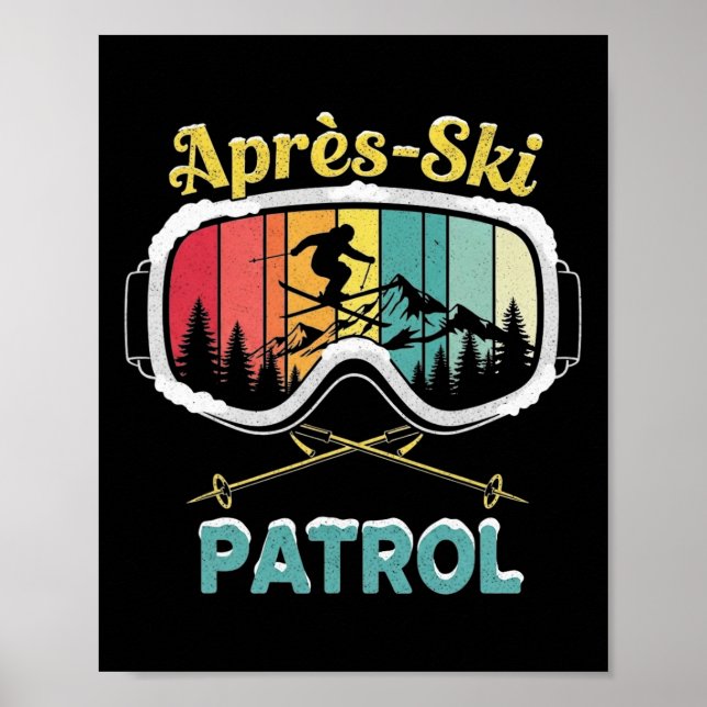 Efter skidpatrullens skidglas för snowboardåkare poster (Framsidan)