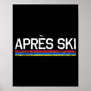 Efter skidutflykt snöskidåkning semester vinterspo poster