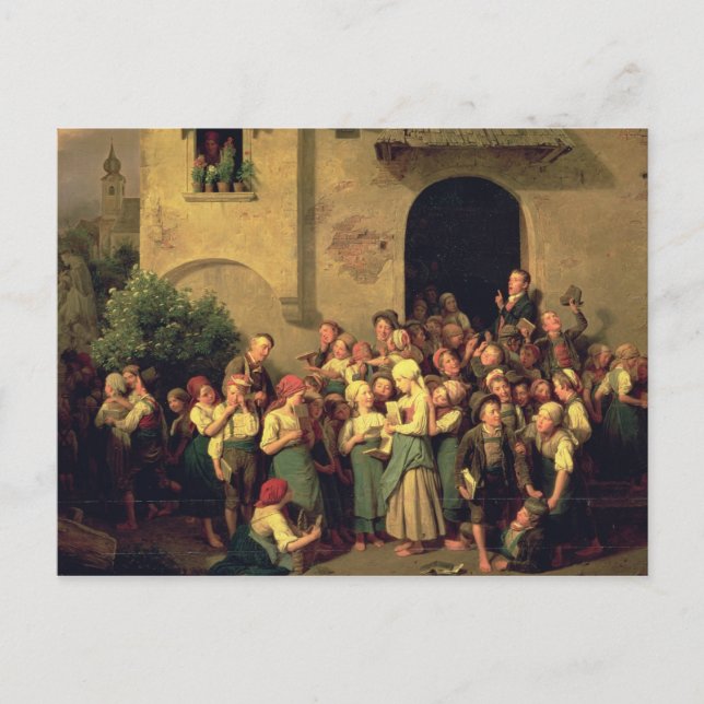 Efter skolan, 1844 vykort (Framsida)