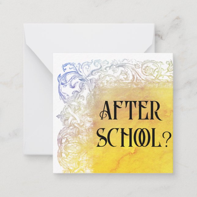 *~* EFTER SKOLAN? AP63 Friends Flat Note Card Anteckningskort (Framsida)