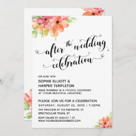 Efter skriptBlommigten Bröllop Firande Hearts Inbjudningar