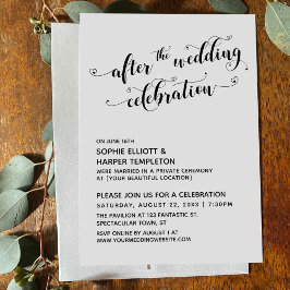 Efter skriptet Bröllop Firande med Hearts Inbjudningar