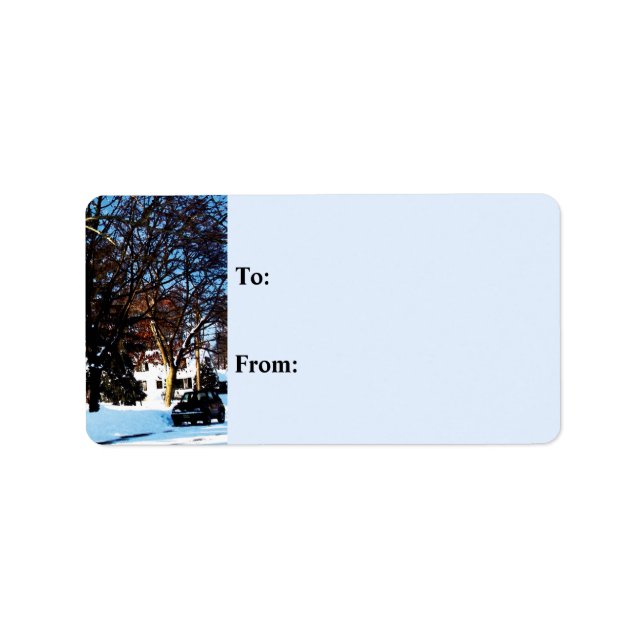 Efter Snowstorm Adressetikett (Framsidan)