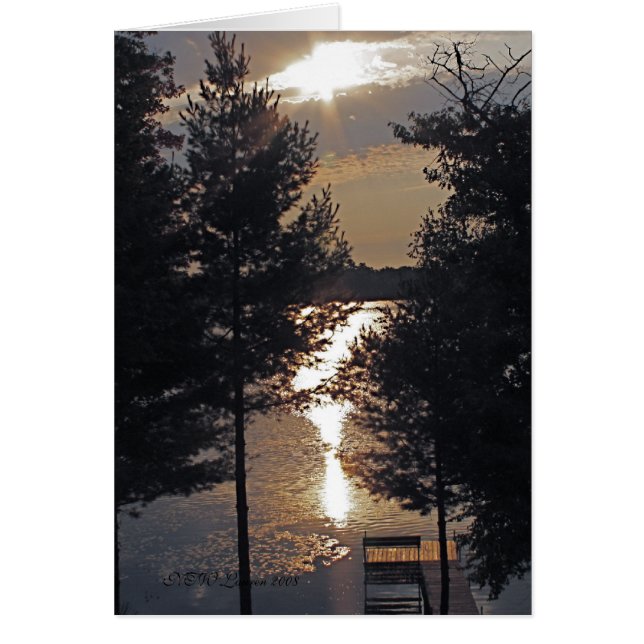 Efter solupphöjningskort hälsningskort (Framsidan)