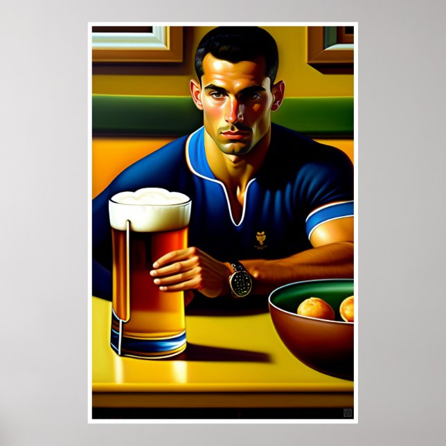 Efter spel - rugby Art-utskrift Poster (Framsidan)