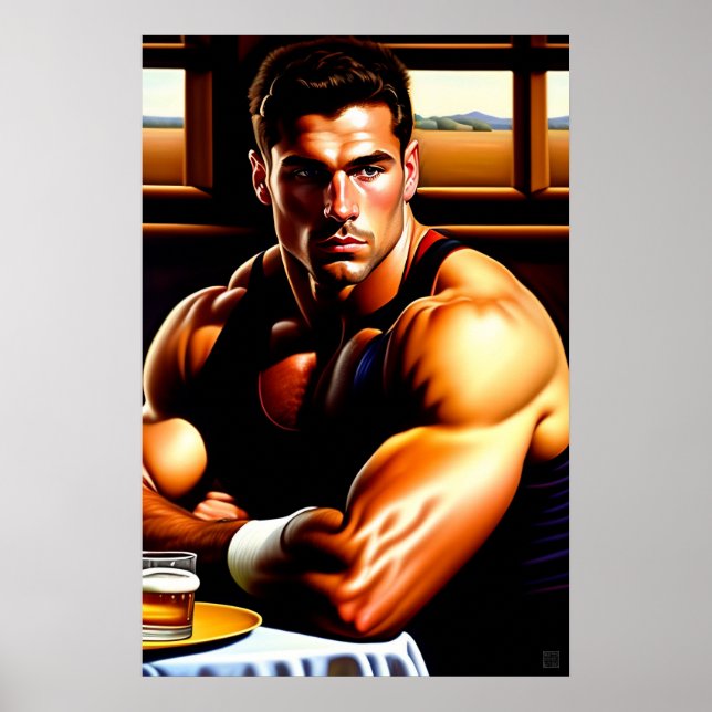 Efter spel - rugby Art-utskrift Poster (Framsidan)