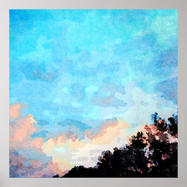 Efter Storm Summer Sunset Himlar Poster (Framsidan)