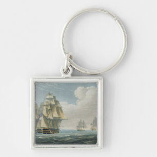 Efter striden av Trafalgar Oktober 21st, 1805, Fyrkantig Silverfärgad Nyckelring