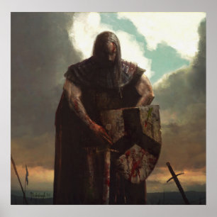 Efter striden - krigaren poster