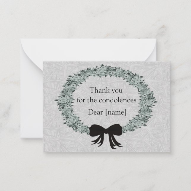 Efter Tacken Funeral Anteckningskort (Framsida)