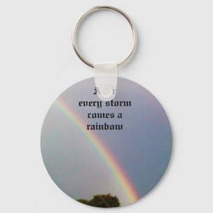 EFTER VARJE STORM KOMMER EN RAINBOW-nyckelkedja Nyckelring