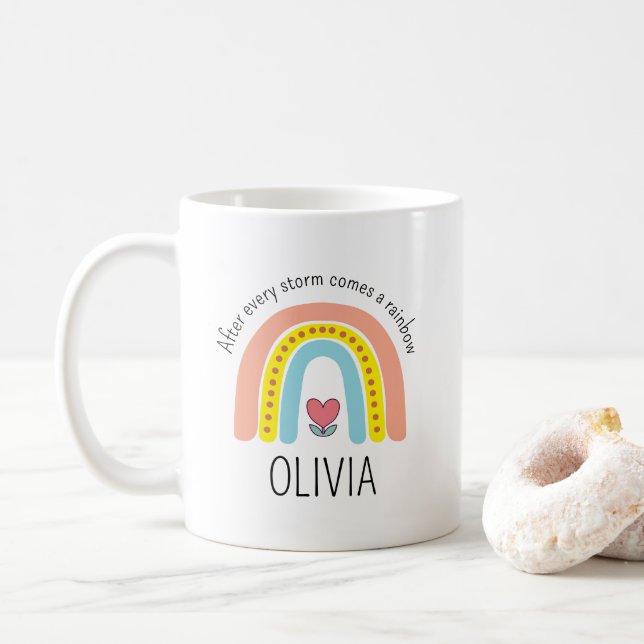 Efter varje storm regnbåge kaffemugg (Med munk)