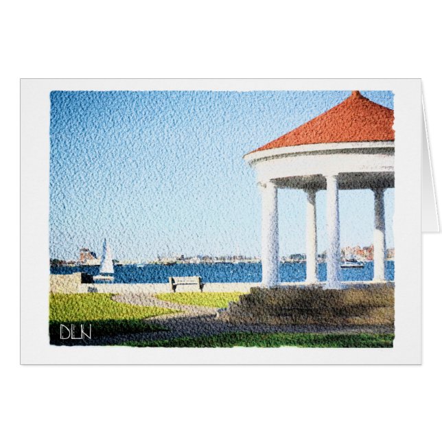 Efter Vatten/liggande konst/vattenfärgsutseende OBS Kort (Framsidan Horizontal)