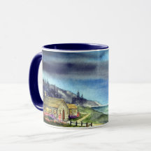 Efter vattenfärgen Silvery Måne