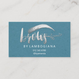 Efterbehandlingsanvisningar Brow Microblading Blue Visitkort