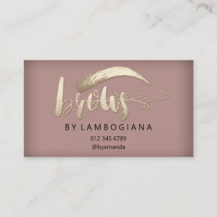 Efterbehandlingsanvisningar Brows Microblading Gul Visitkort