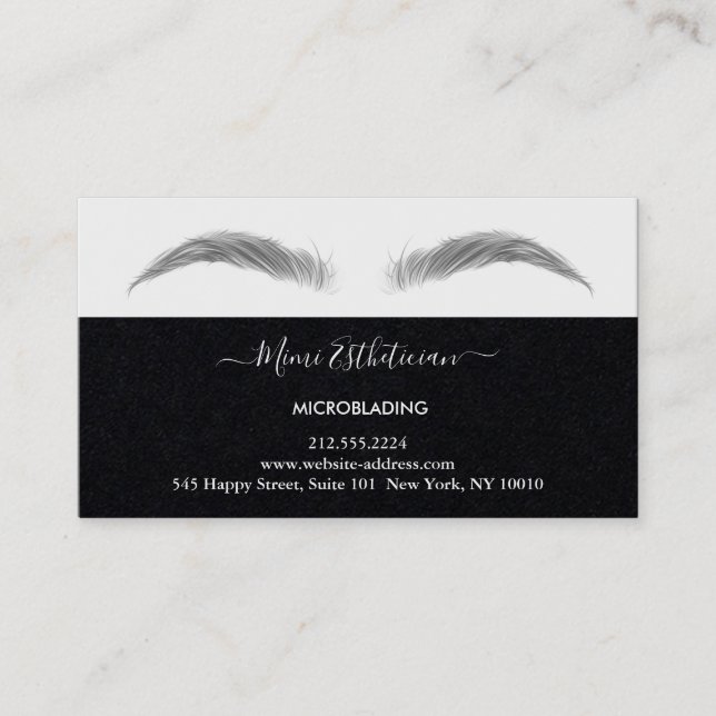 Efterbehandlingsanvisningar Eyebrow Ros Microblade Visitkort (Framsida)