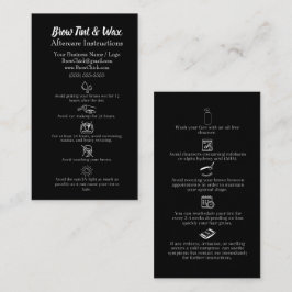 Efterbehandlingsinstruktioner för radfärgton och V Visitkort