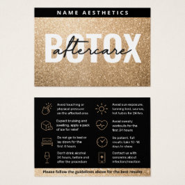 Efterbehandlingskort för dermalt fyllmedel i Glitt Visitkort