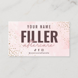 Efterbehandlingskort för fyllnadsinstruktion visitkort