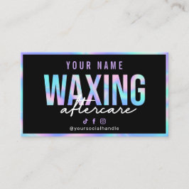 Efterbehandlingskort för holografisk avvaxning visitkort