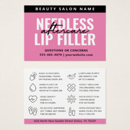 Efterbehandlingskort för Läppar i Färg Visitkort