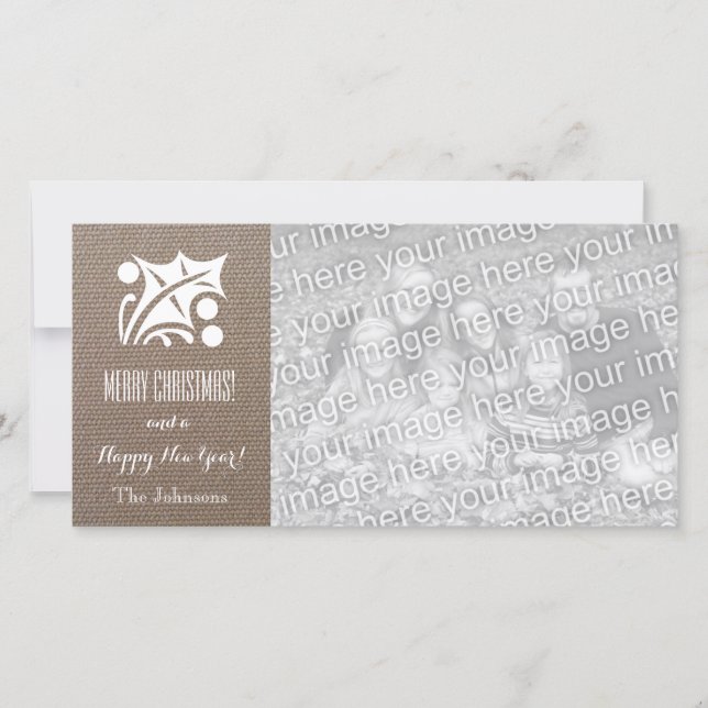 Efterbelys julkort med Helgdag av anpassningsbar (Framsida)