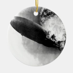 Efterbränning av Zeppelin Julgransprydnad Keramik