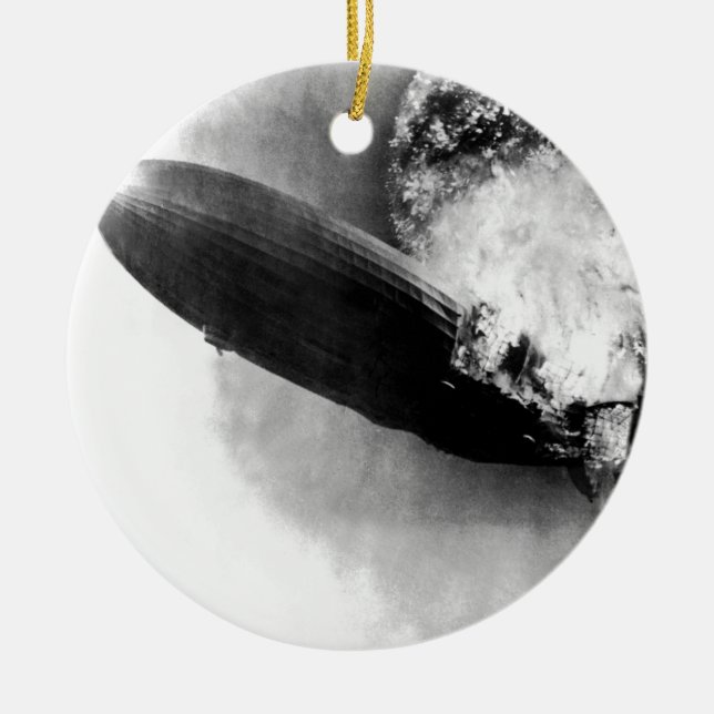 Efterbränning av Zeppelin Julgransprydnad Keramik (Framsidan)