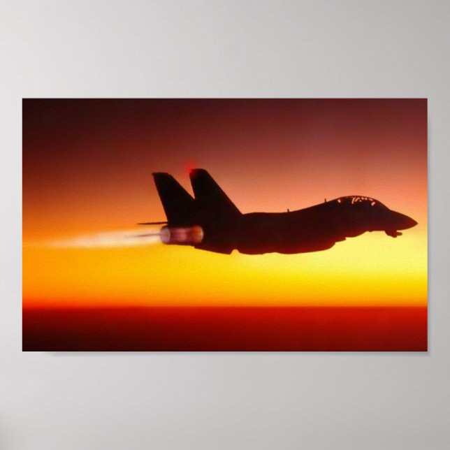 EFTERBURNER I SUNSET POSTER (Framsidan)