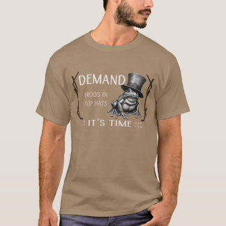 Efterfråga grodor i topp hattar t shirt