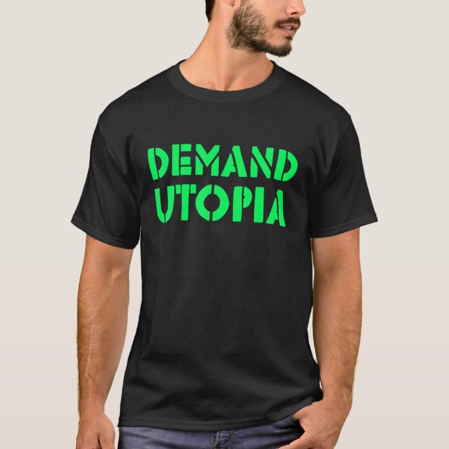 Efterfrågan utopi Progressiv aktivist Solarpunk Po T Shirt (Framsida)